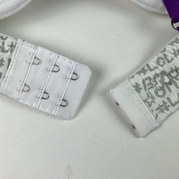 Nwot nuyu padded t-shirt bra with purple  straps - Picture 3 of 7